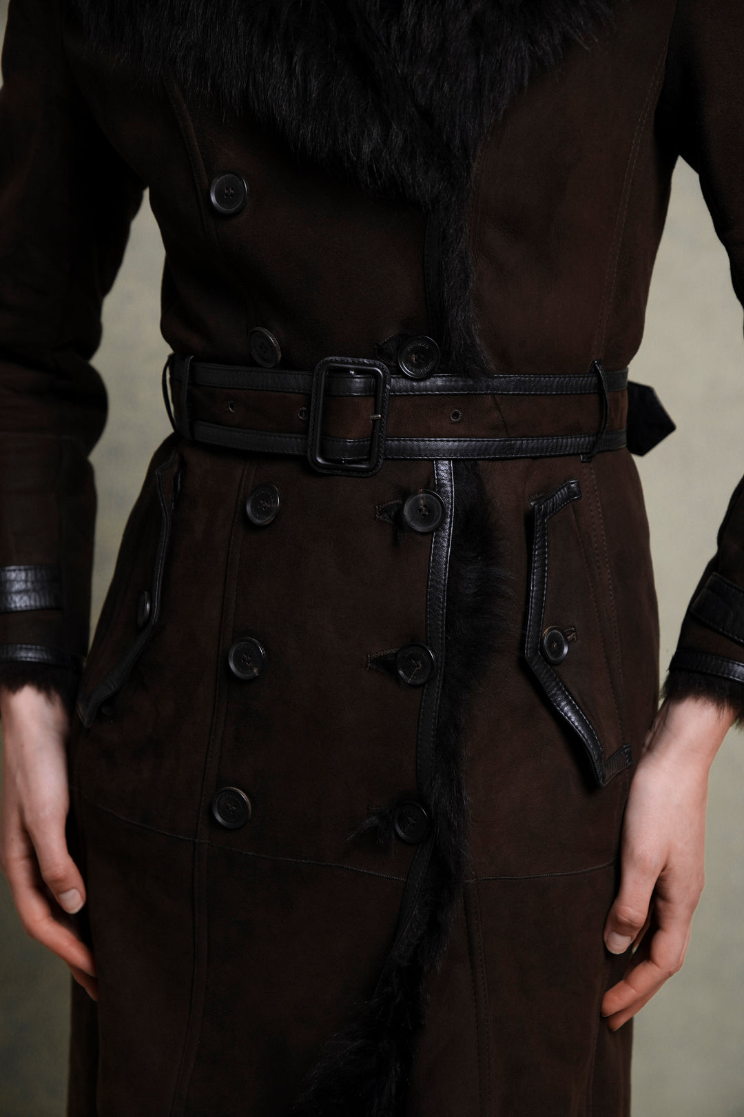 Burberry Chocolate Brown Shearling Coat by Christopher Bailey (AW 2012)