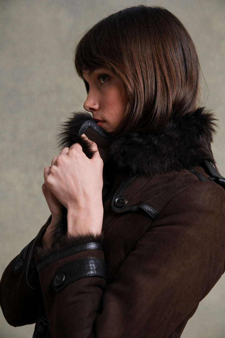 Burberry Chocolate Brown Shearling Coat by Christopher Bailey (AW 2012)