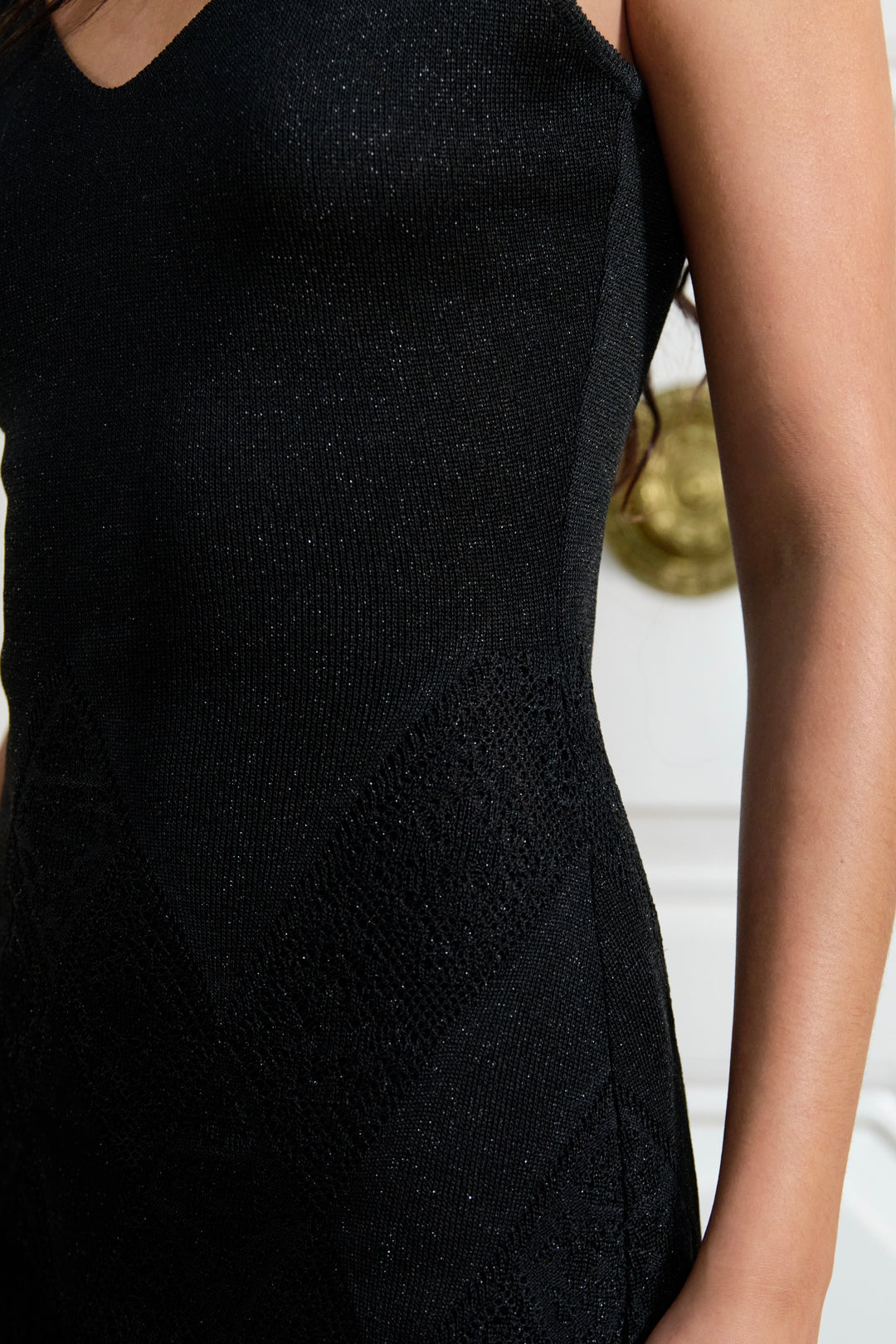 Christian Dior Black Shimmery Knit Mini Dress by John Galliano (SS 1998)