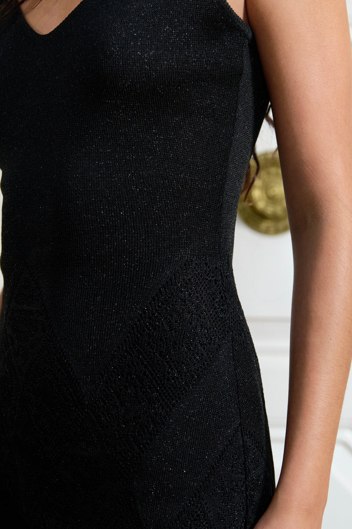 Christian Dior Black Shimmery Knit Mini Dress by John Galliano (SS 1998)