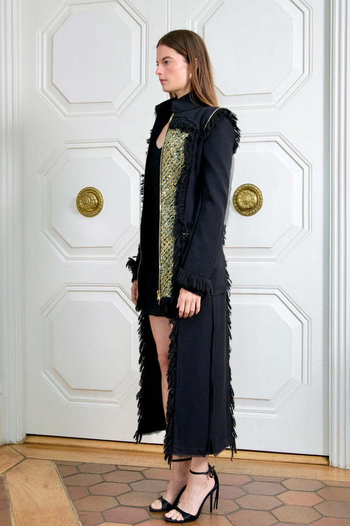 Alexander McQueen Black Wool and Crêpe Georgette Tailcoat by Sarah Burton (AW 2011)