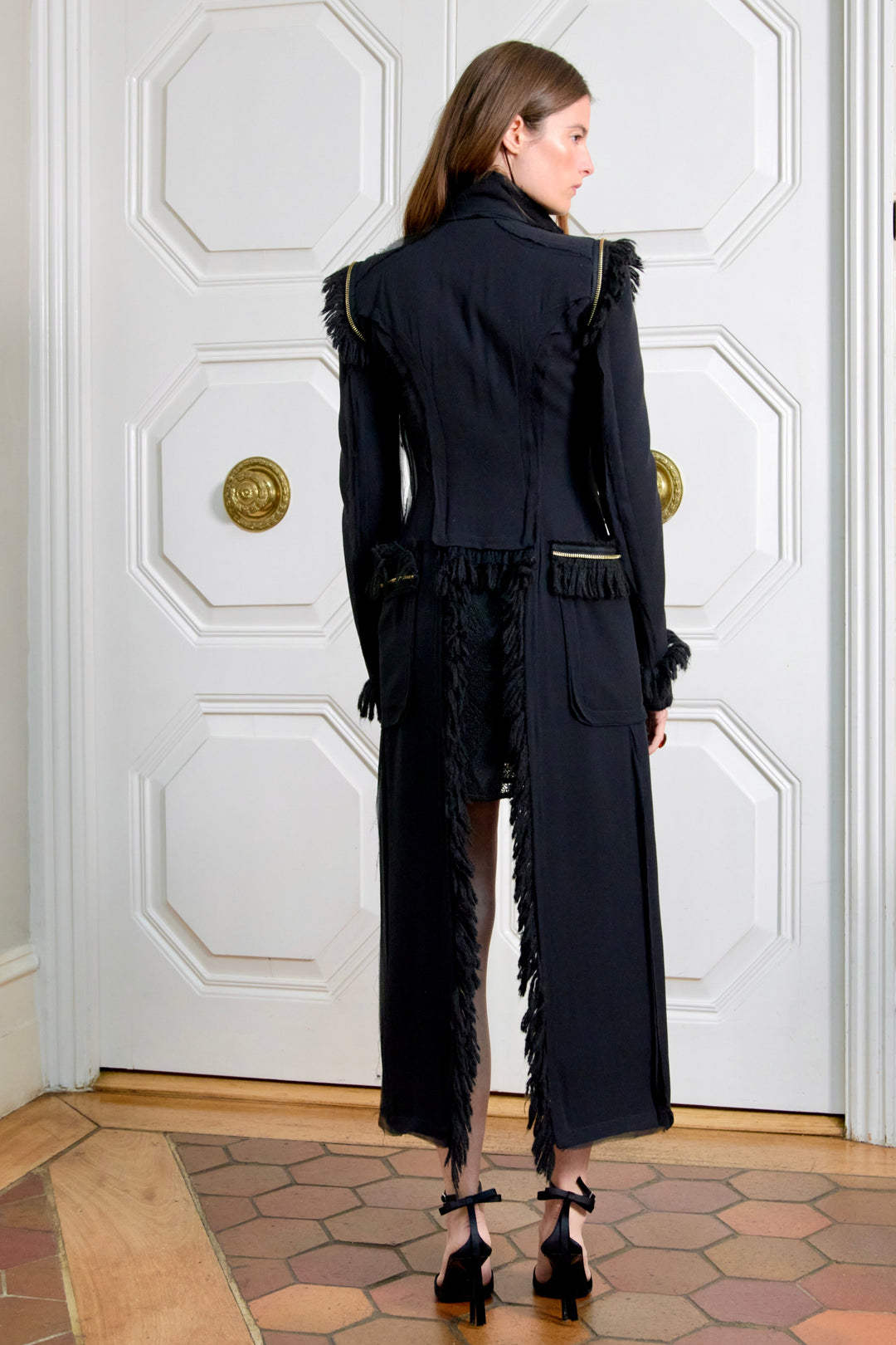 Alexander McQueen Black Wool and Crêpe Georgette Tailcoat by Sarah Burton (AW 2011)
