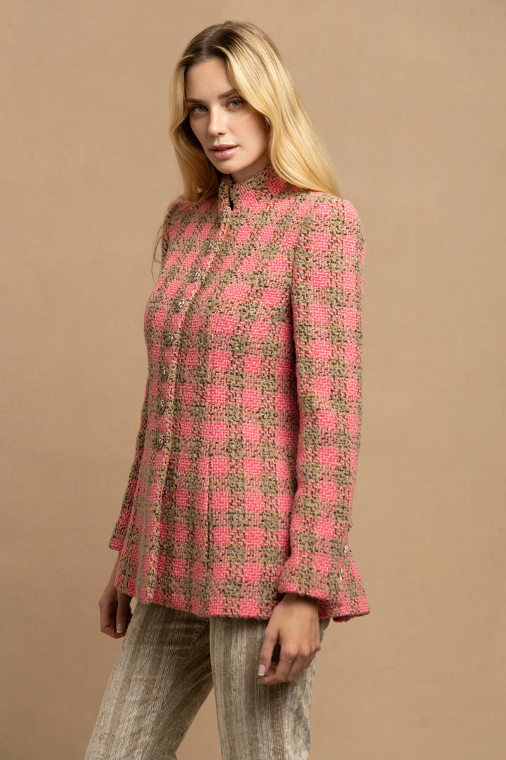 Chanel Pink and Beige Tweed Jacket by Virginie Viard (AW 2022)