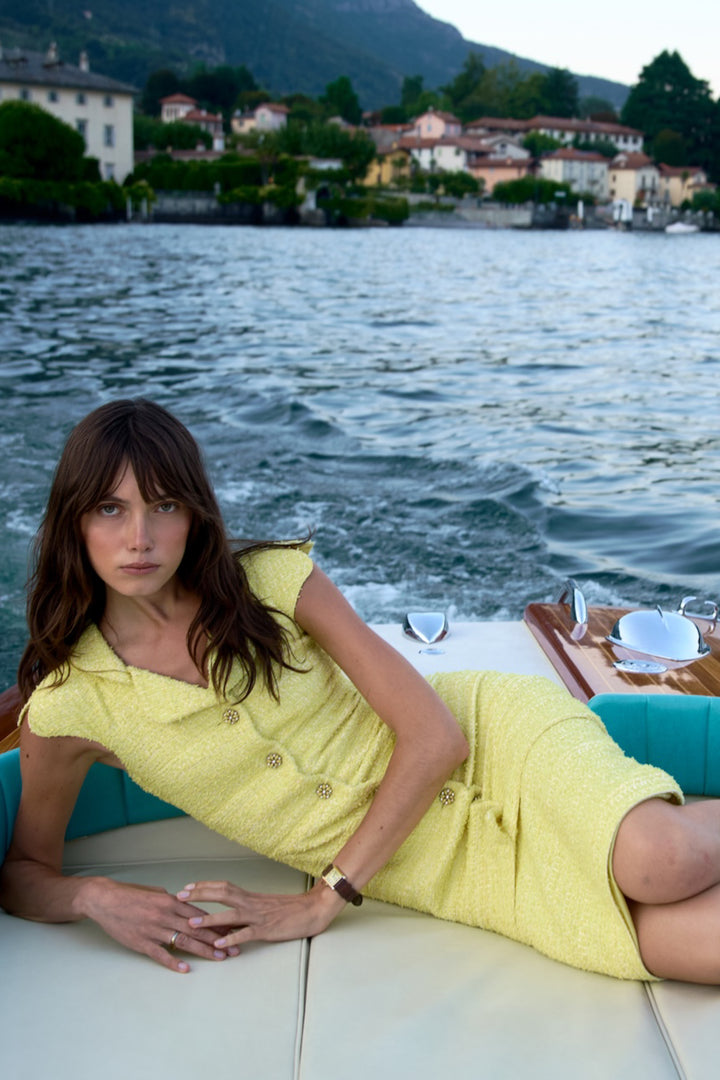 Chanel Yellow Tweed Dress by Karl Lagerfeld (Cruise 2012)