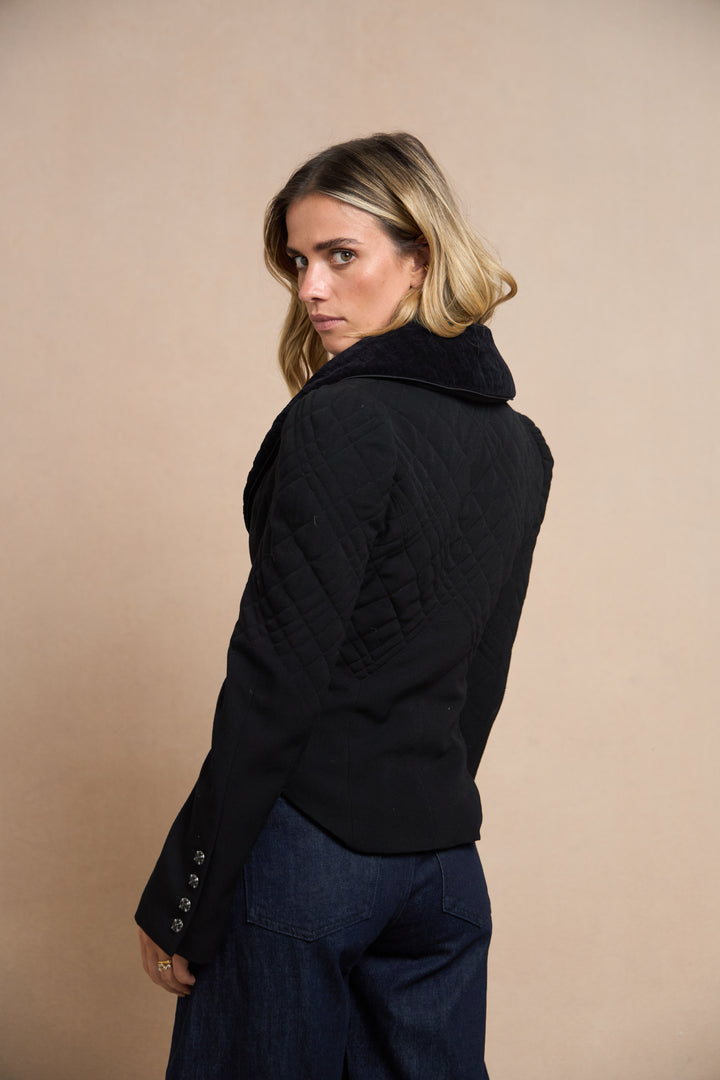 Chanel Black Velvet Collar jacket by Karl Lagerfeld (AW 2006)