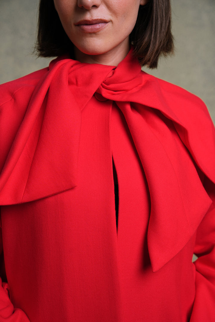 Christian Dior Red Wool Arizona Coat by Raf Simons (AW 2013)