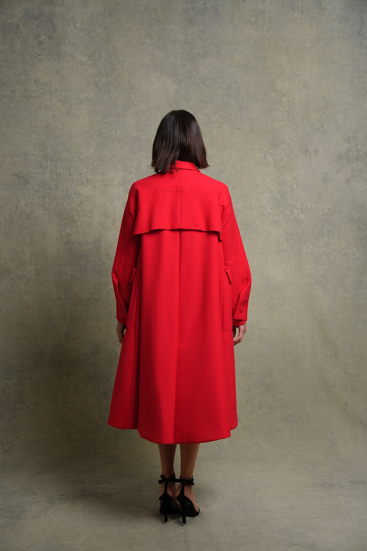 Christian Dior Red Wool Arizona Coat by Raf Simons (AW 2013)