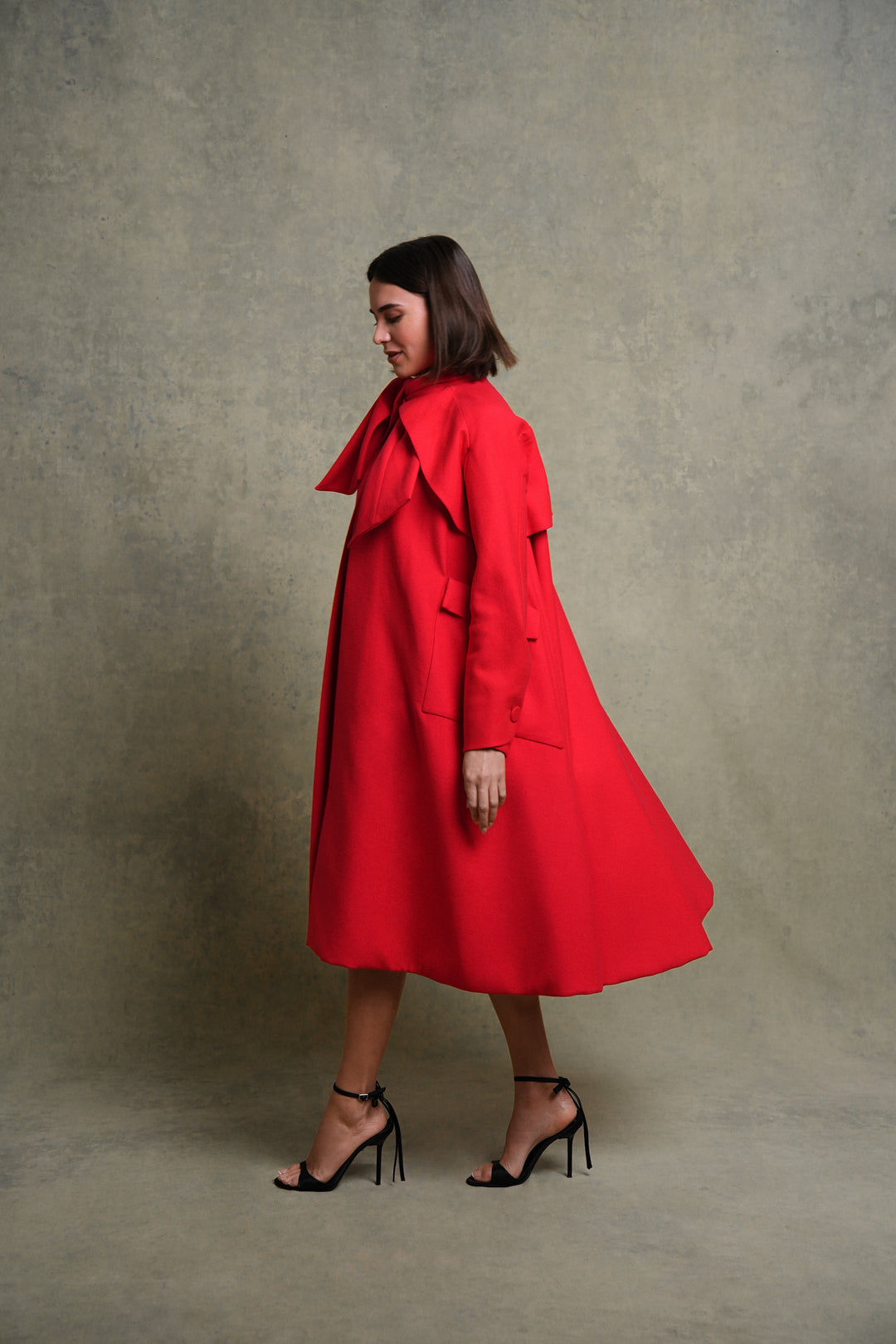 Christian Dior Red Wool Arizona Coat by Raf Simons (AW 2013)