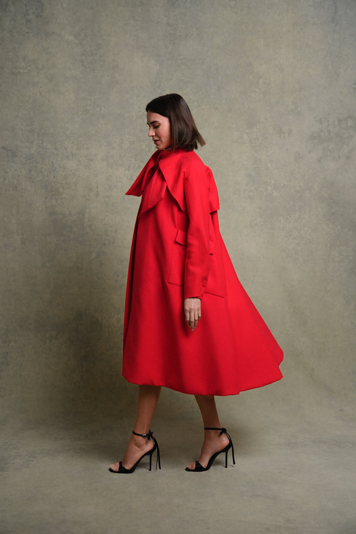 Christian Dior Red Wool Arizona Coat by Raf Simons (AW 2013)