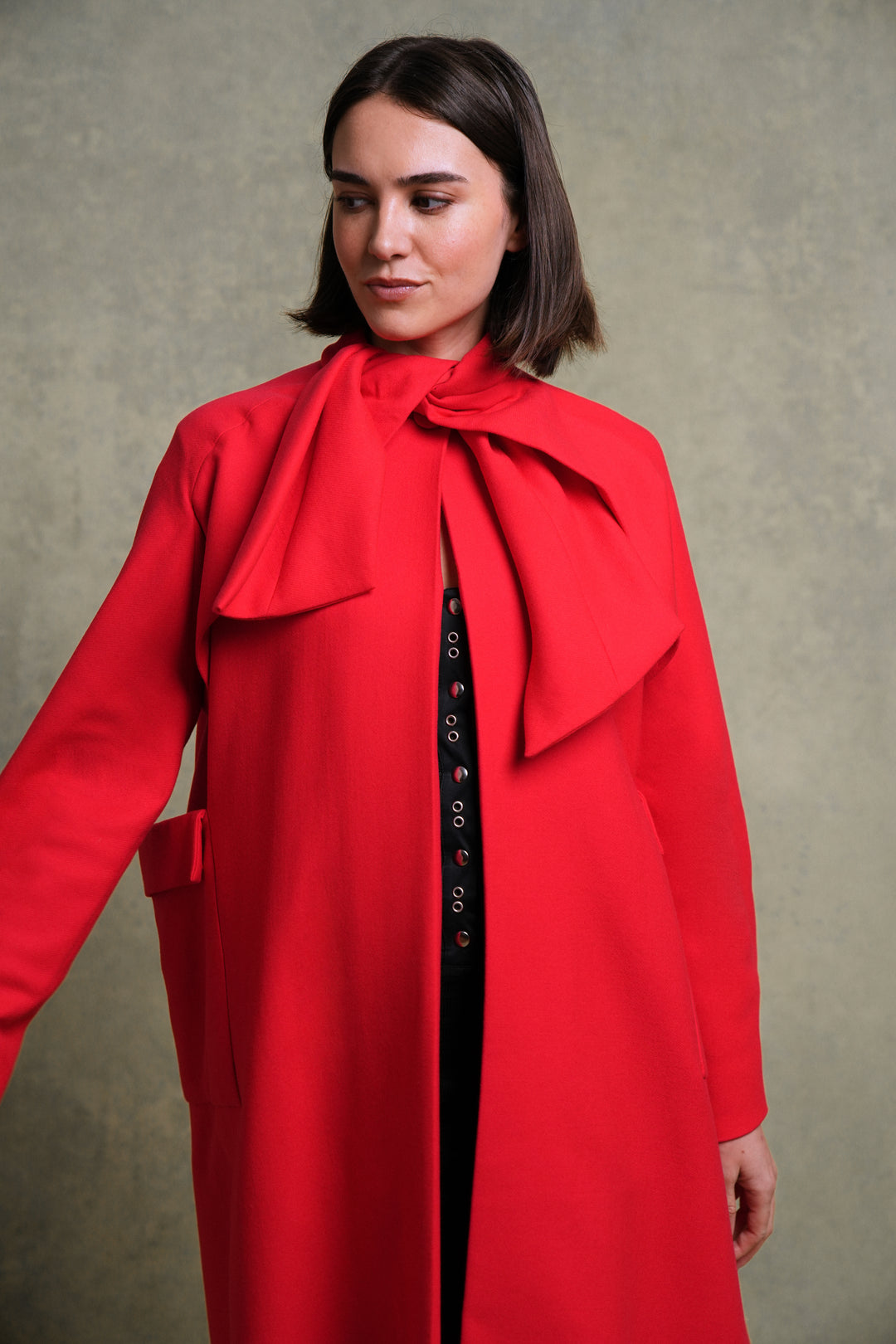 Christian Dior Red Wool Arizona Coat by Raf Simons (AW 2013)