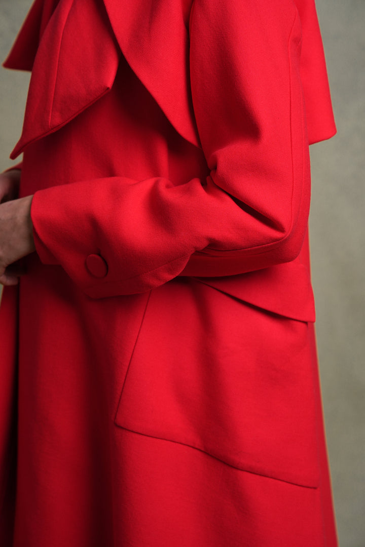 Christian Dior Red Wool Arizona Coat by Raf Simons (AW 2013)
