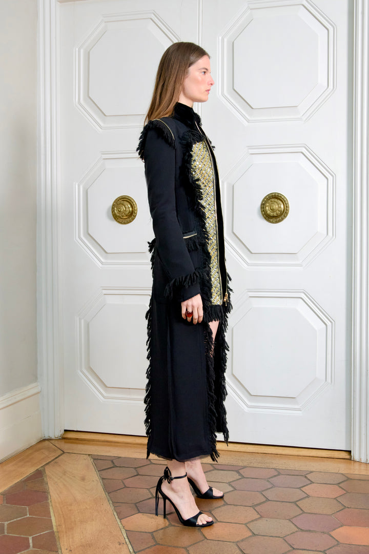 Alexander McQueen Black Wool and Crêpe Georgette Tailcoat by Sarah Burton (AW 2011)