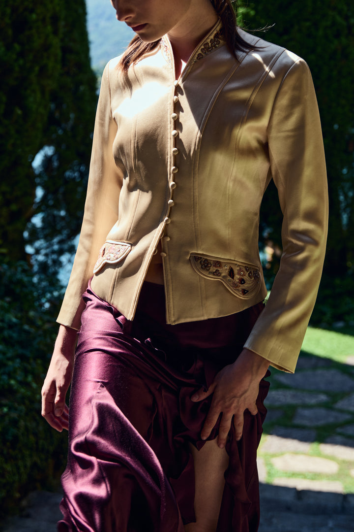 John Galliano Embroidered Satin Jacket (SS 2006)