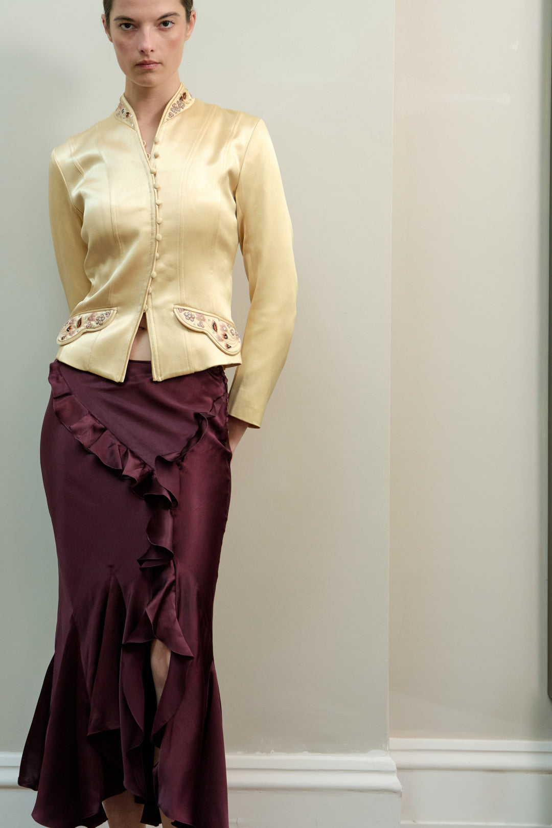 John Galliano Embroidered Satin Jacket (SS 2006)