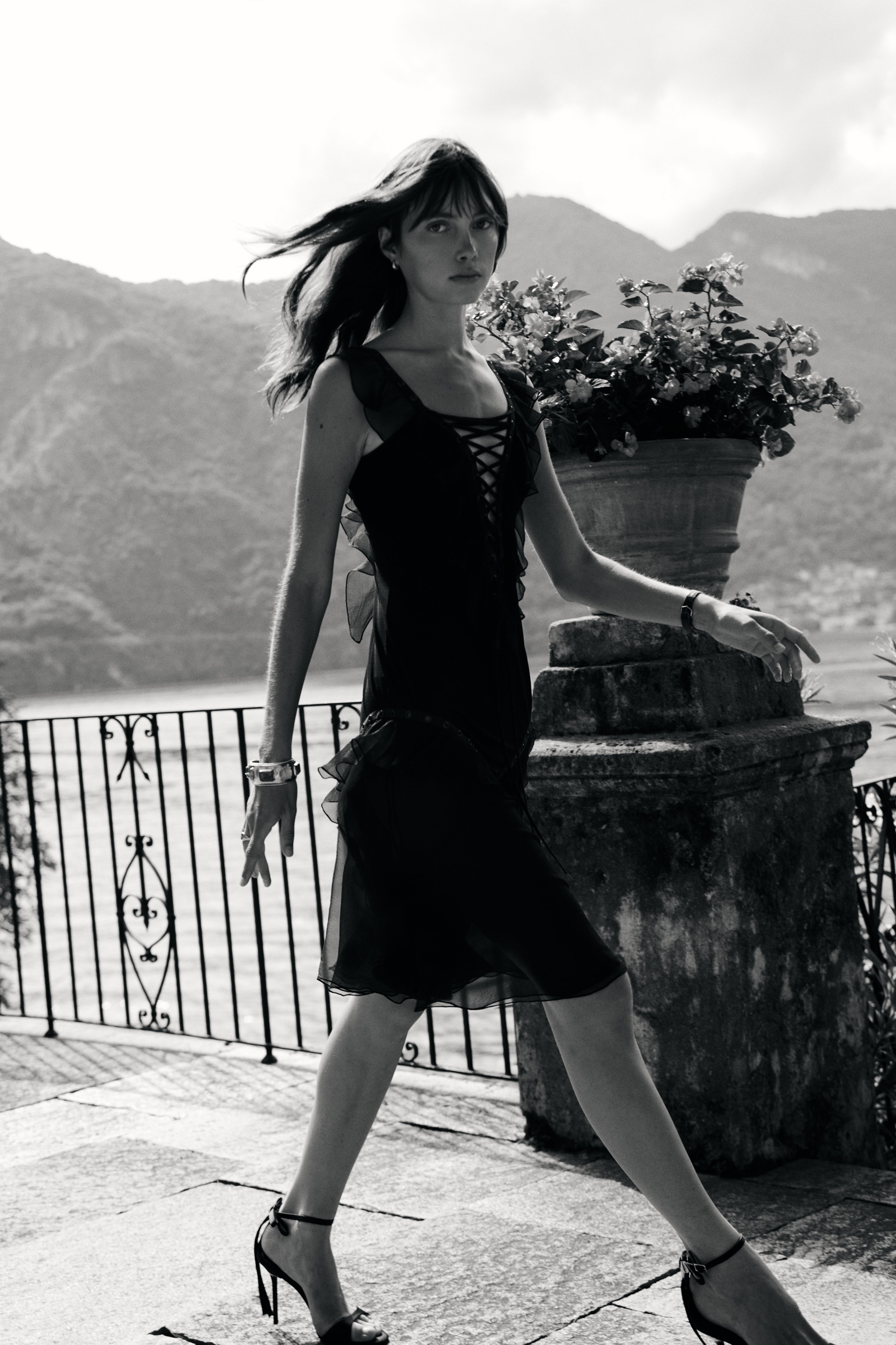 Christian Dior Black Lace Up Dress by John Galliano (SS 2003