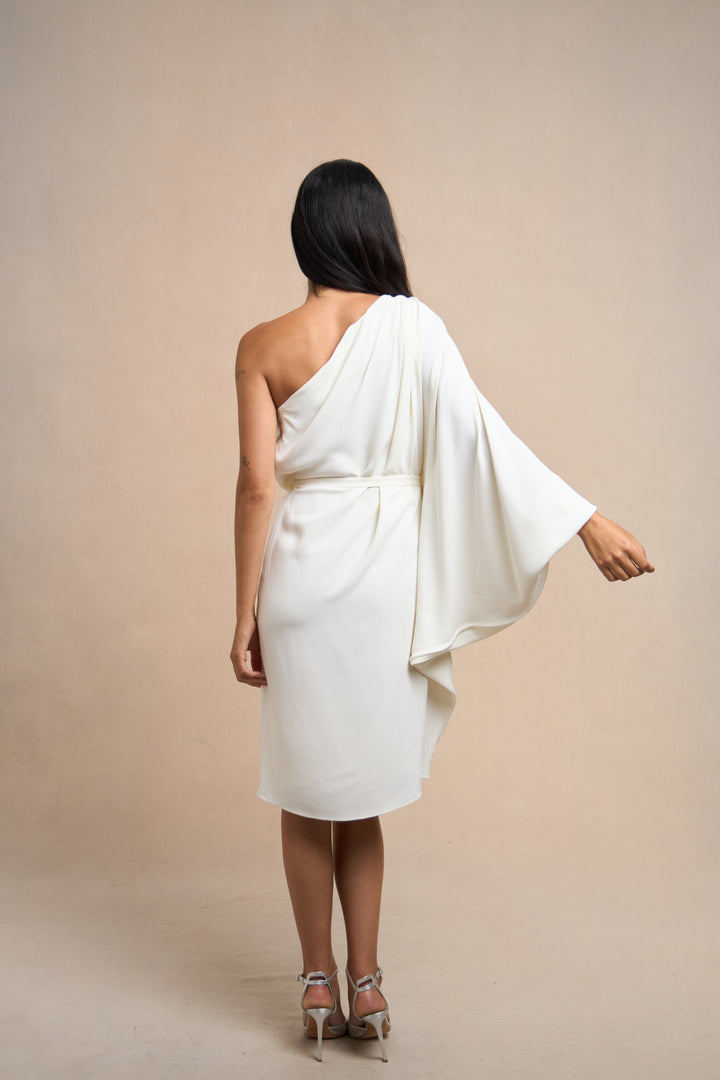 Christian Dior White Crêpe One-Sleeve Dress by John Galliano (SS 2011)