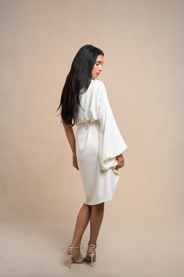 Christian Dior White Crêpe One-Sleeve Dress by John Galliano (SS 2011)