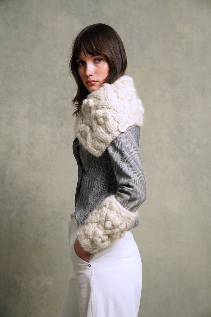 Christian Dior Wide Knit Collar Jacket by John Galliano (AW 1999)