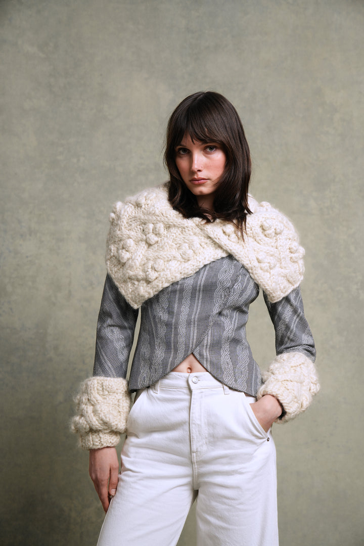 Christian Dior Wide Knit Collar Jacket by John Galliano (AW 1999)