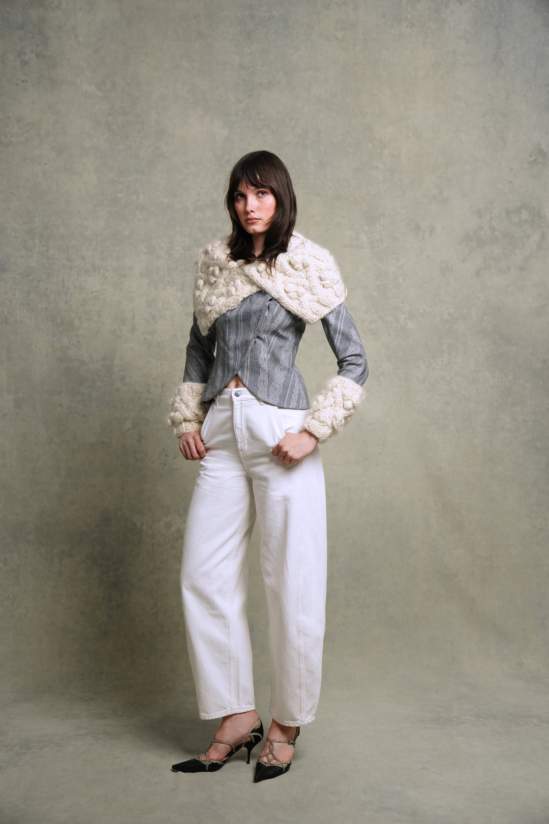 Christian Dior Wide Knit Collar Jacket by John Galliano (AW 1999)