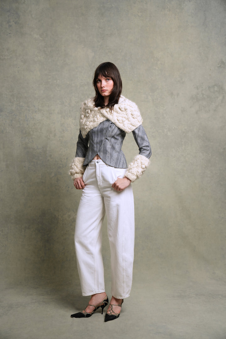 Christian Dior Wide Knit Collar Jacket by John Galliano (AW 1999)