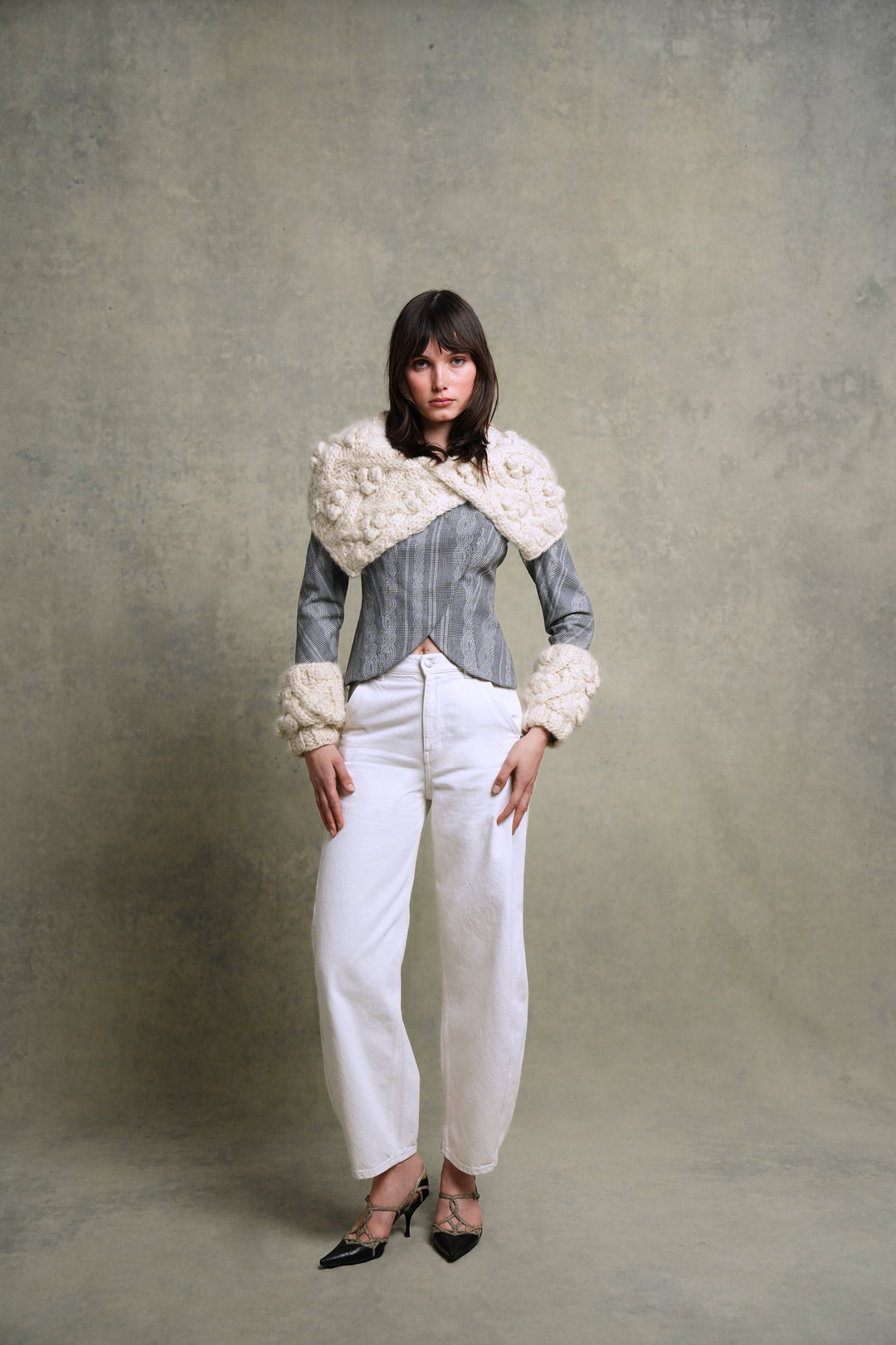 Christian Dior Wide Knit Collar Jacket by John Galliano (AW 1999)