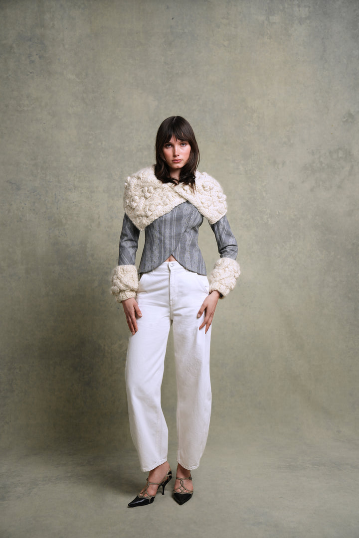 Christian Dior Wide Knit Collar Jacket by John Galliano (AW 1999)