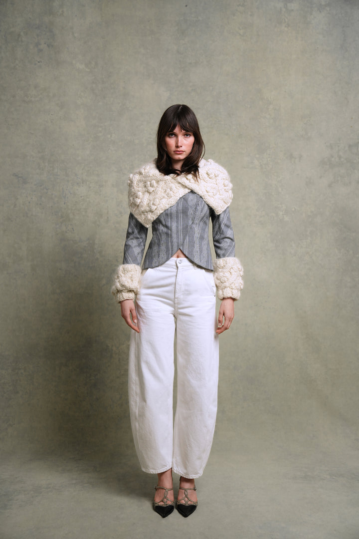 Christian Dior Wide Knit Collar Jacket by John Galliano (AW 1999)