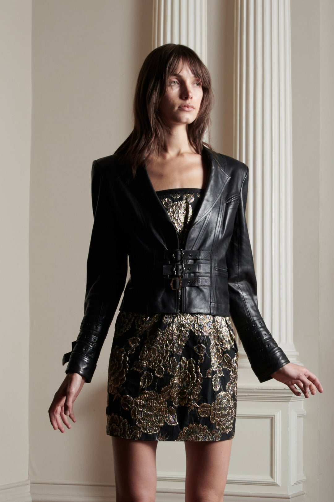 Christian Dior Black Lambskin Bondage Jacket by John Galliano (AW 2003)