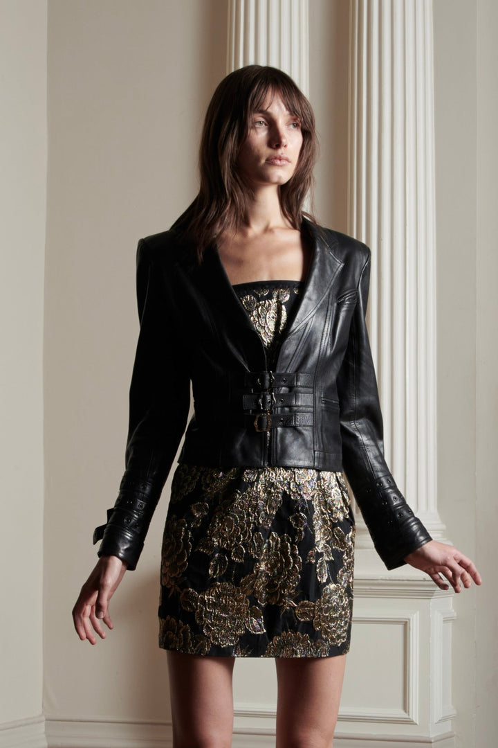 Christian Dior Black Lambskin Bondage Jacket by John Galliano (AW 2003)