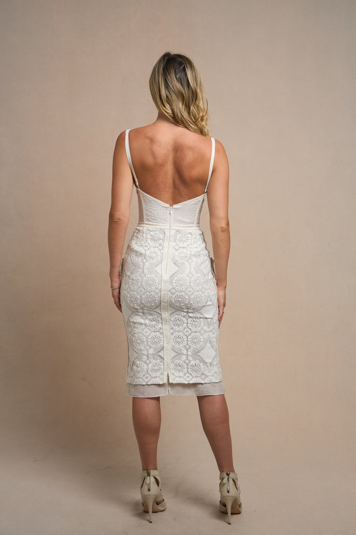 Dolce & Gabbana Ivory Lace Bustier Dress (SS 2006)