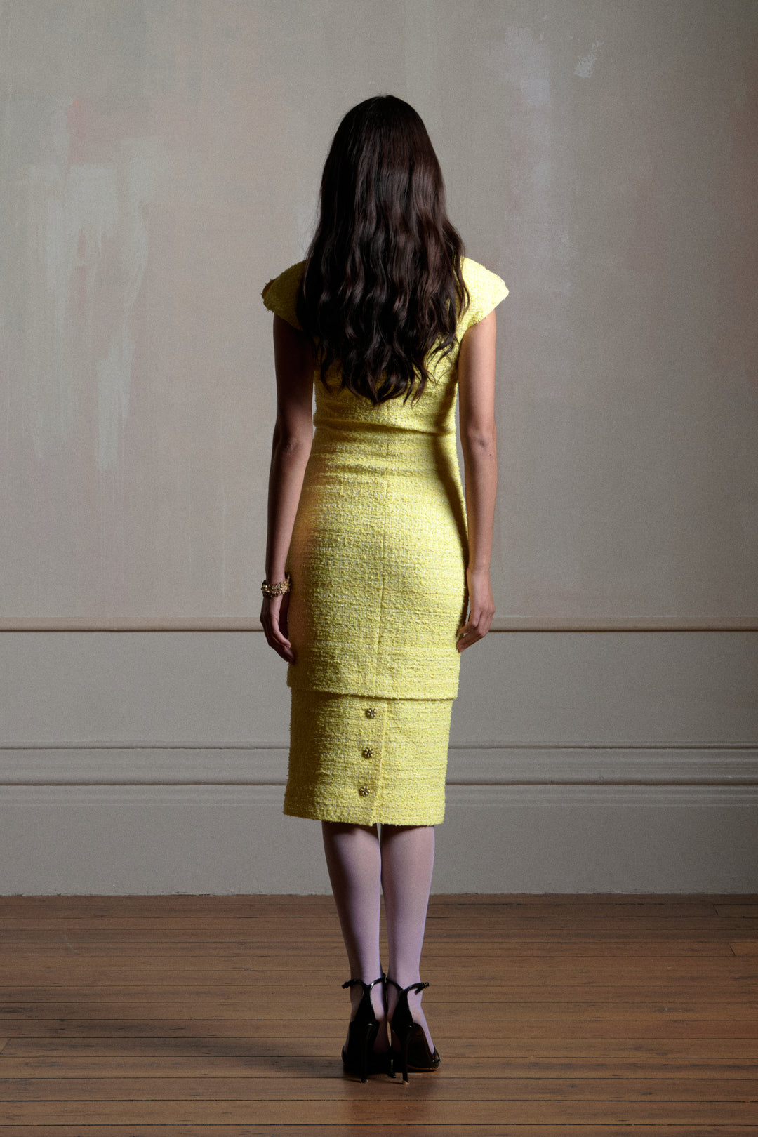 Chanel Yellow Tweed Dress by Karl Lagerfeld (Cruise 2012)