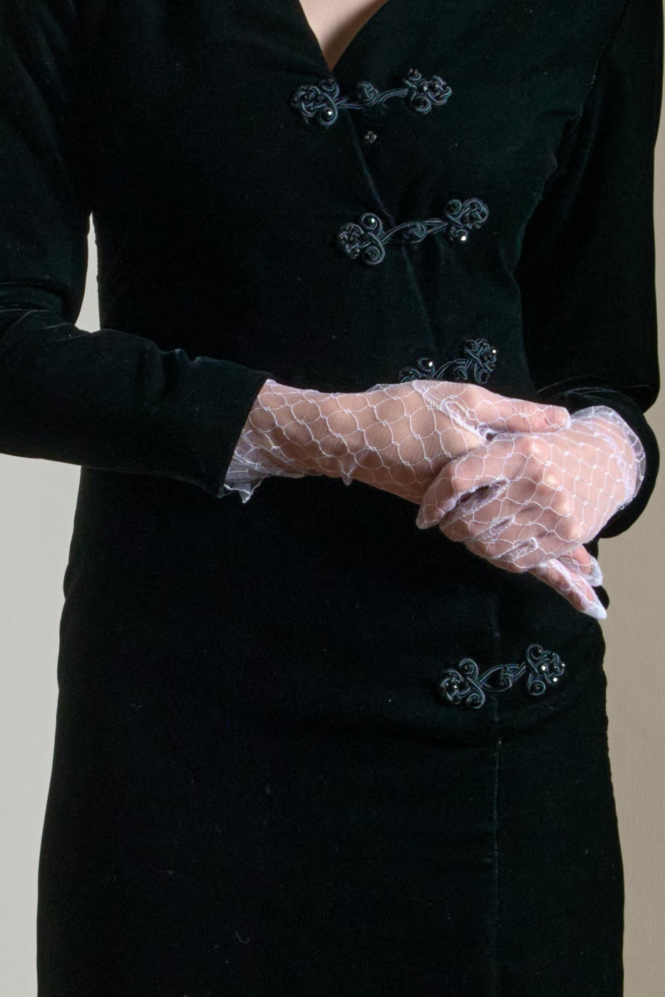 Yves Saint Laurent Black Velvet Dress (c. 1990s)
