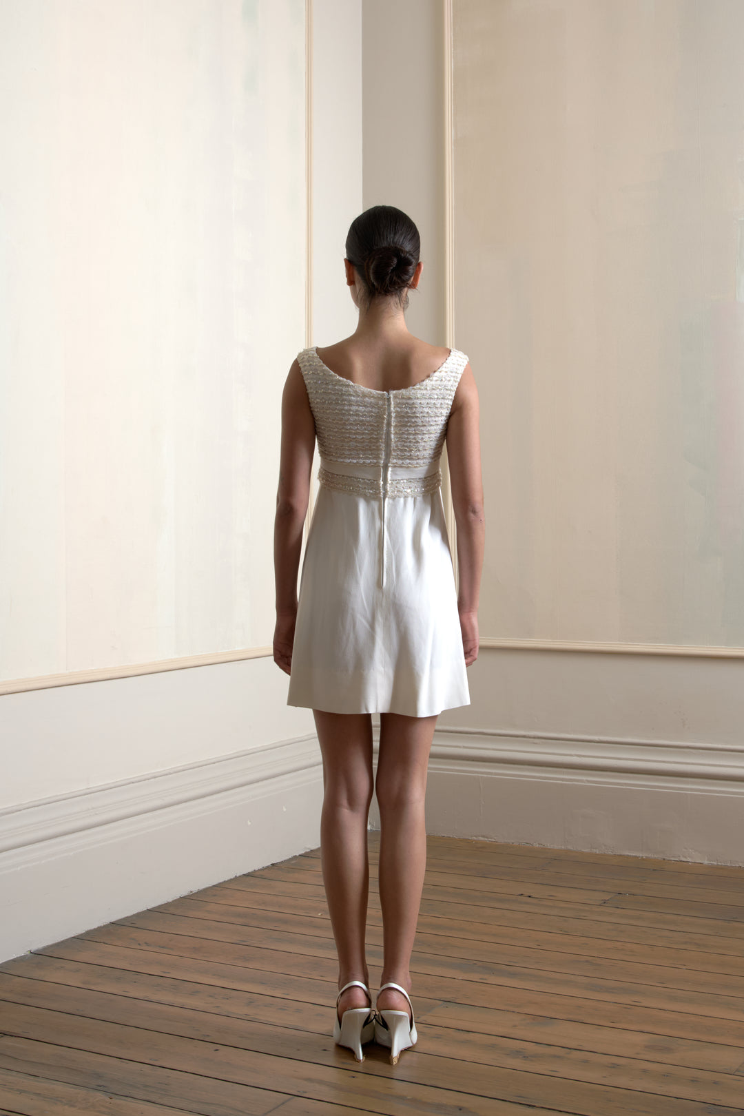 Jacques Esterel Haute Couture White Sequin Cocktail Dress (c. 1968)