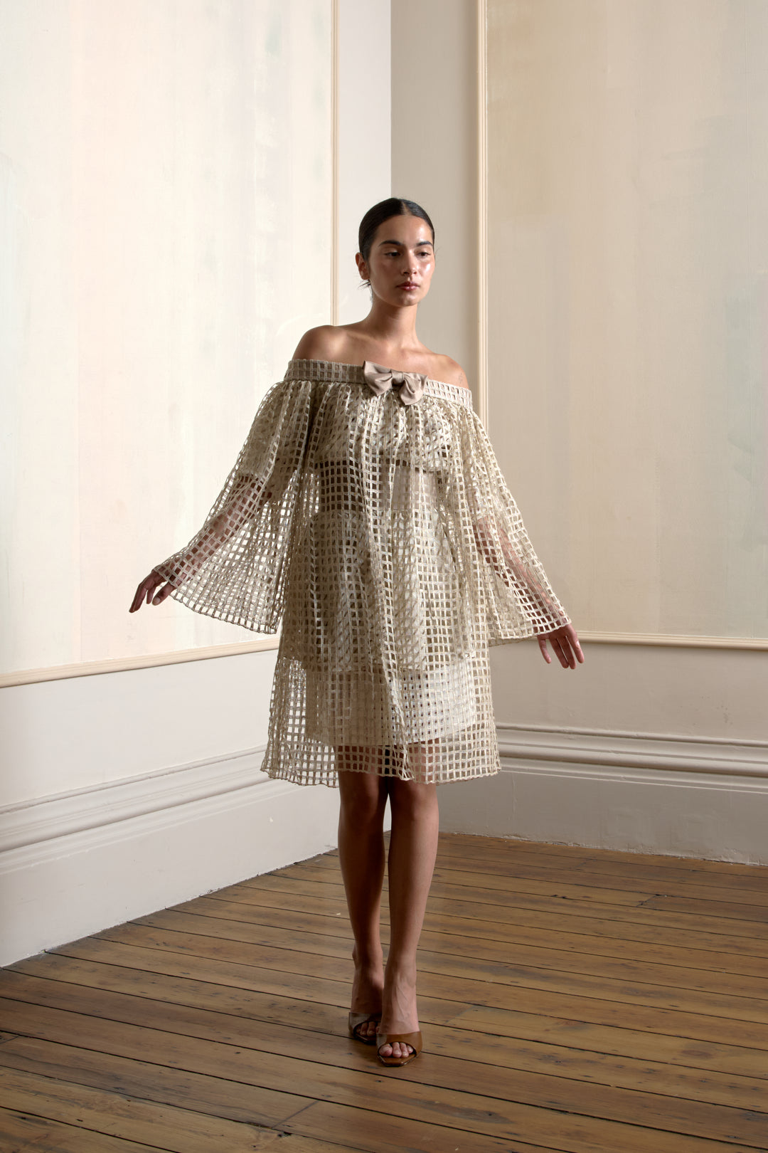 Paco Rabanne Haute Couture Openwork Lattice Dress (1980s)
