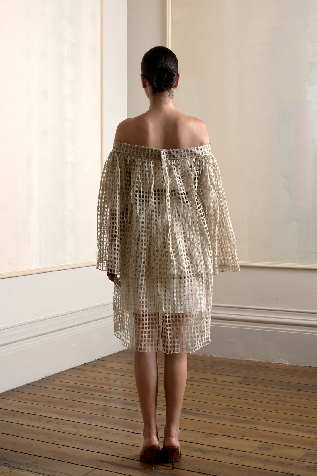 Paco Rabanne Haute Couture Openwork Lattice Dress (1980s)