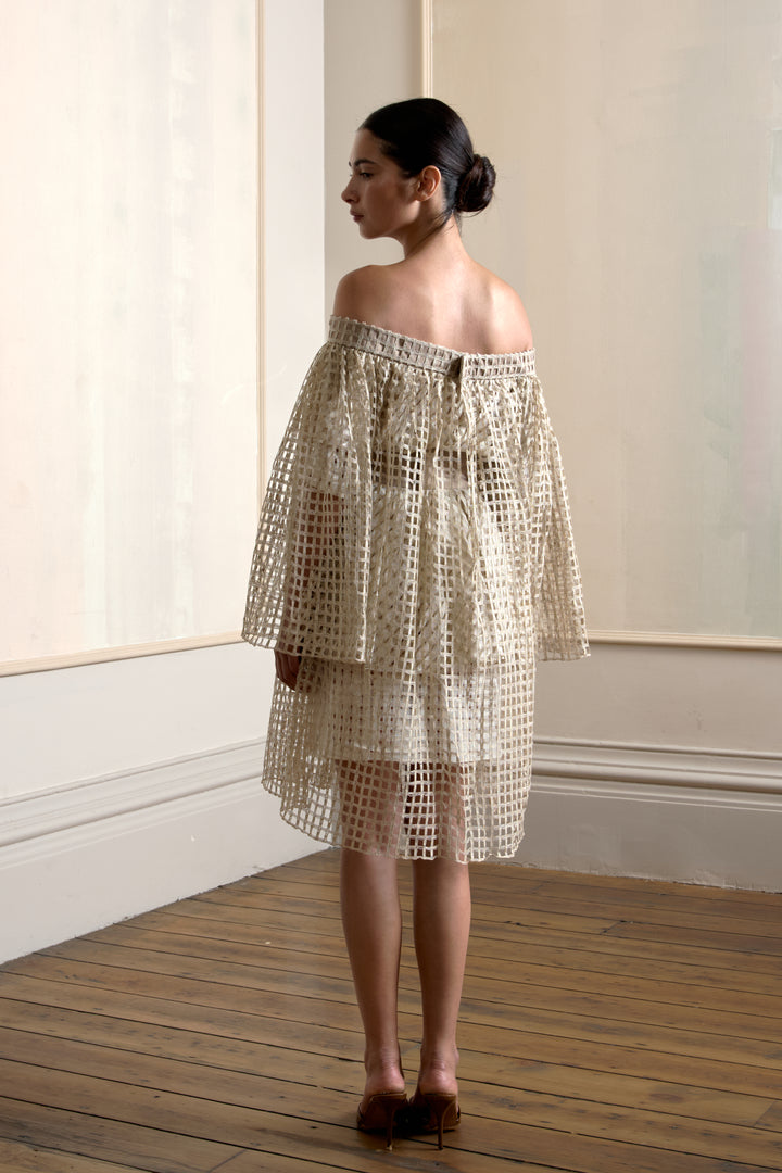 Paco Rabanne Haute Couture Openwork Lattice Dress (1980s)