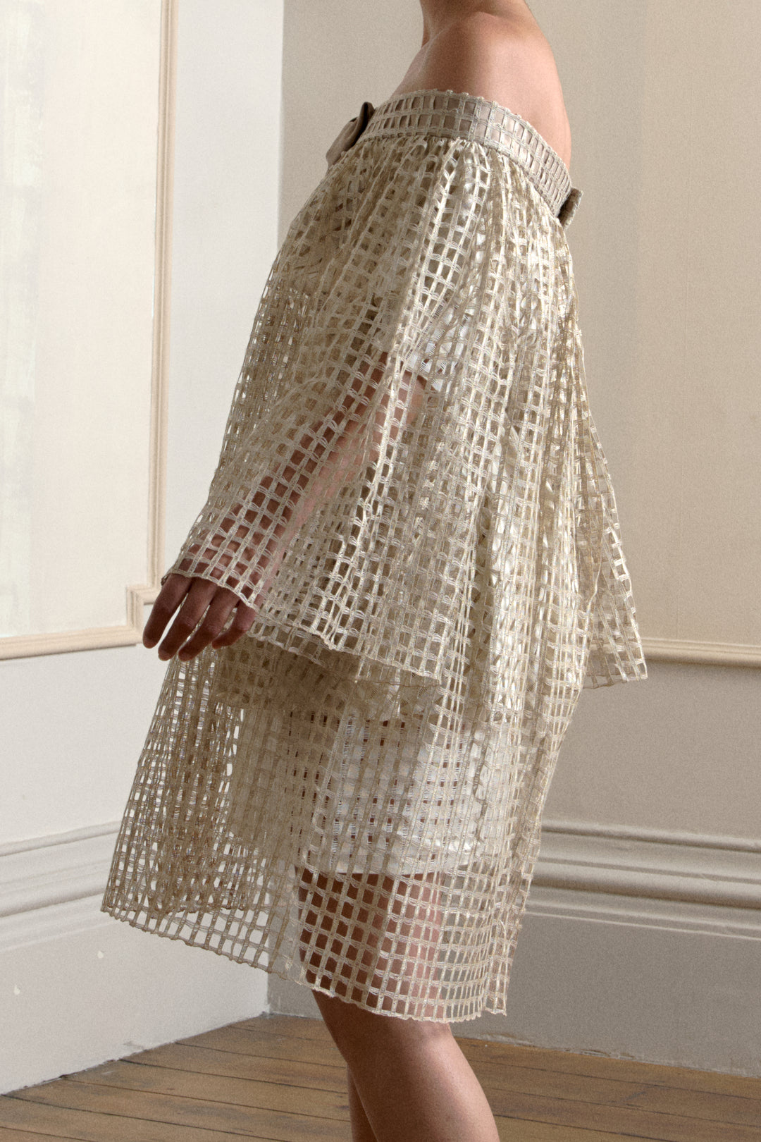 Paco Rabanne Haute Couture Openwork Lattice Dress (1980s)