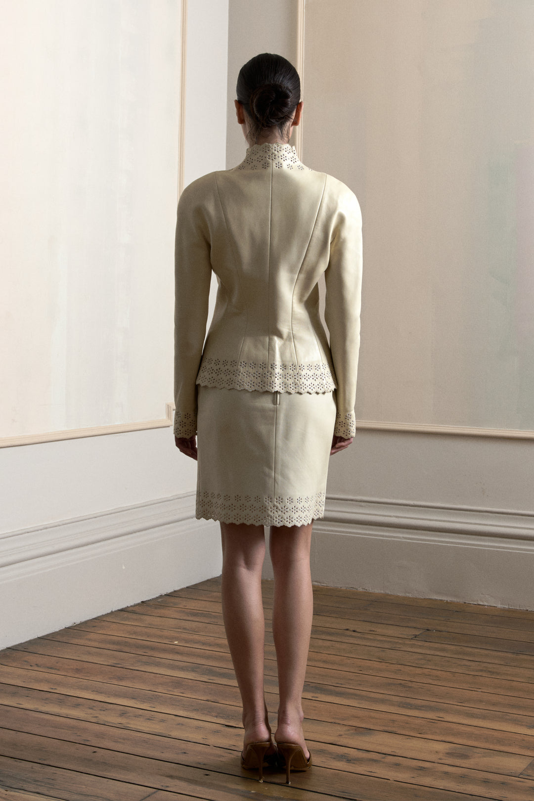 Christian Dior Cream Leather Suit by John Galliano (SS 2008)