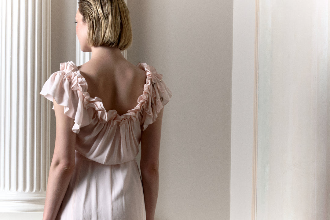 Christian Dior Pale Pink Chiffon Dress by John Galliano (SS 2008)