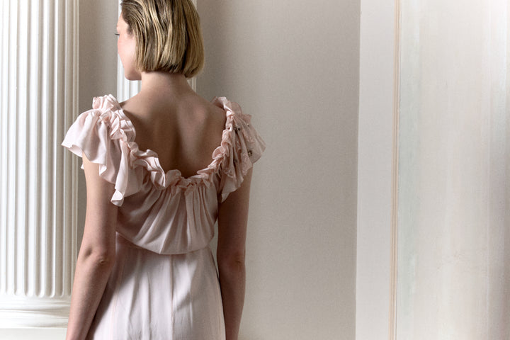 Christian Dior Pale Pink Chiffon Dress by John Galliano (SS 2008)