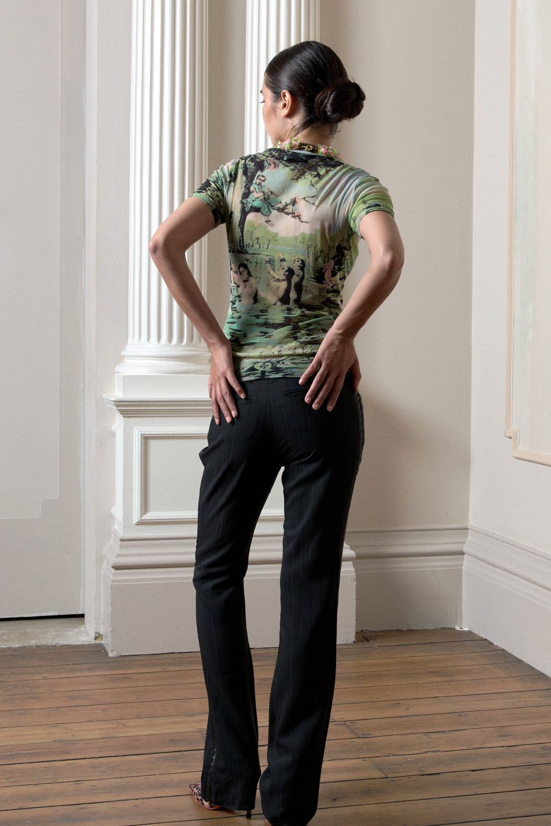 Jean Paul Gaultier Krishna Print Mesh T-shirt (SS 1998)