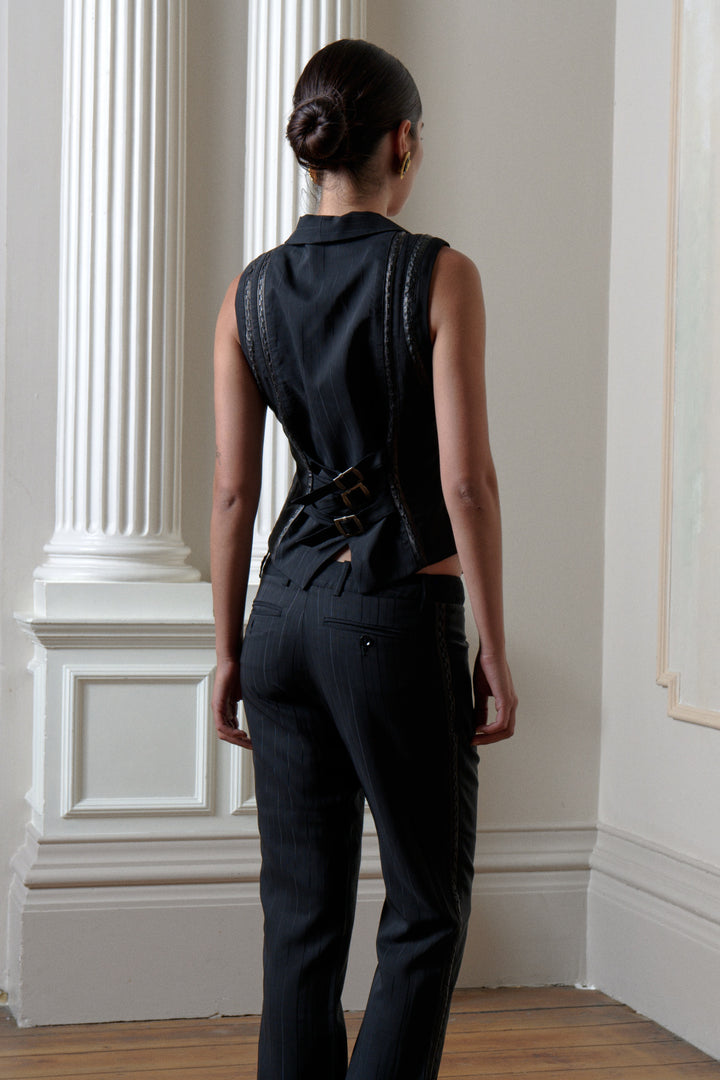 Christian Dior Pinstripe Vest Suit by John Galliano (SS 2006)
