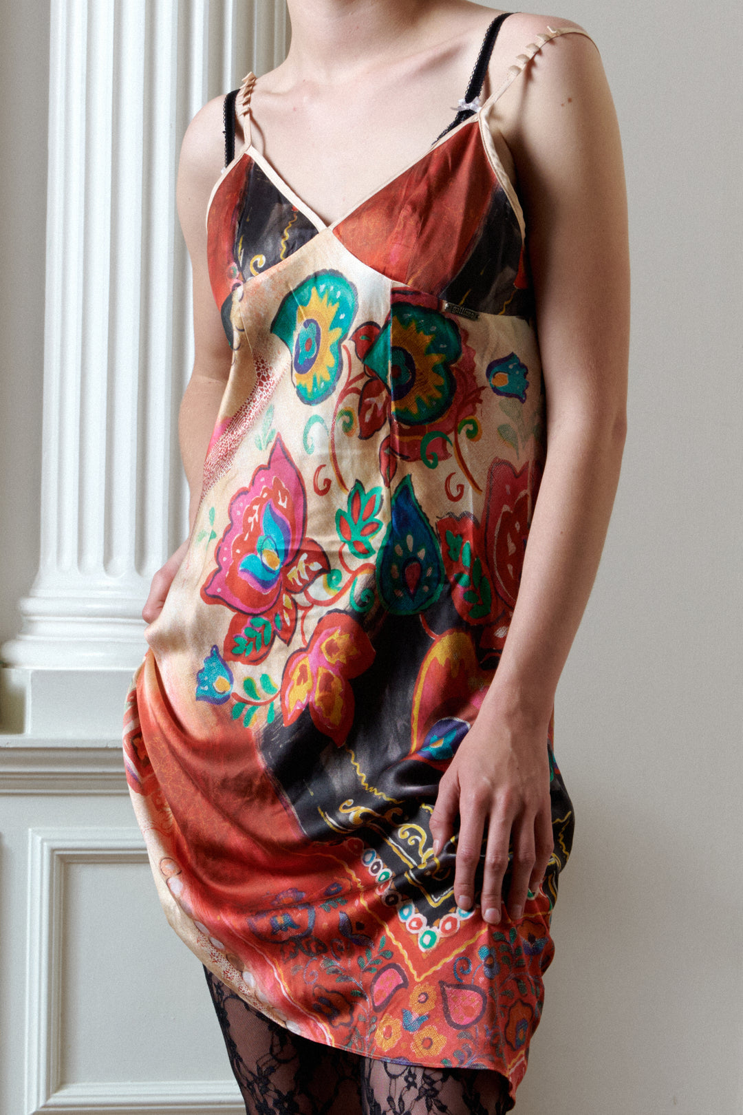 John Galliano Paisley Print Silk Slip Dress (SS 2008)