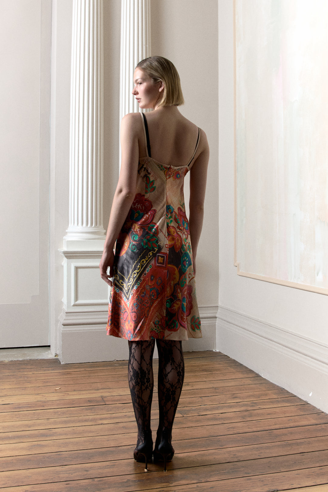 John Galliano Paisley Print Silk Slip Dress (SS 2008)