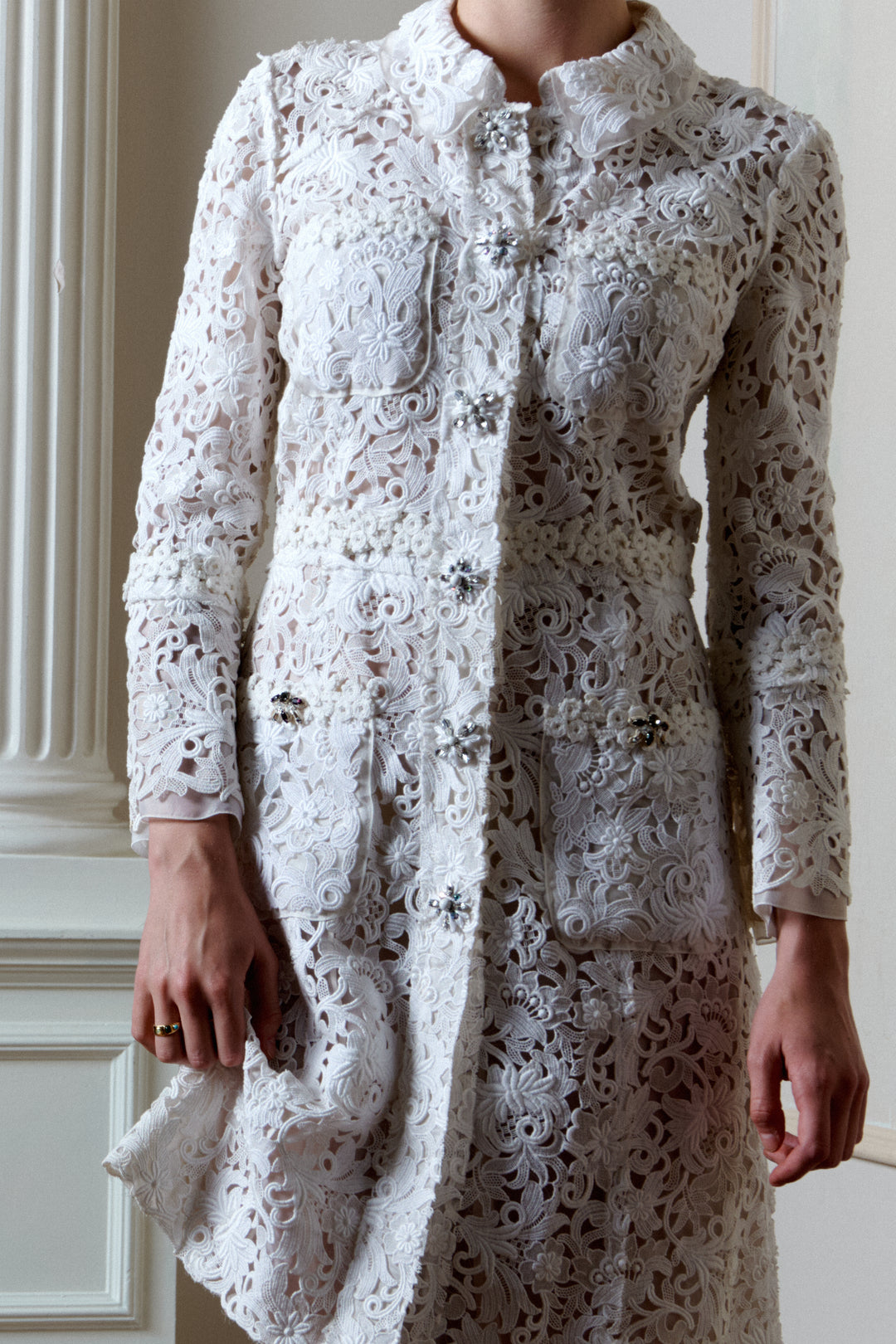 Louis Vuitton Guipure Lace and Organza Coat Dress by Marc Jacobs (SS 2012)