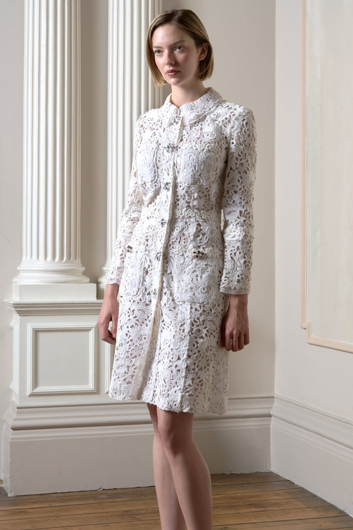 Louis Vuitton Guipure Lace and Organza Coat Dress by Marc Jacobs (SS 2012)