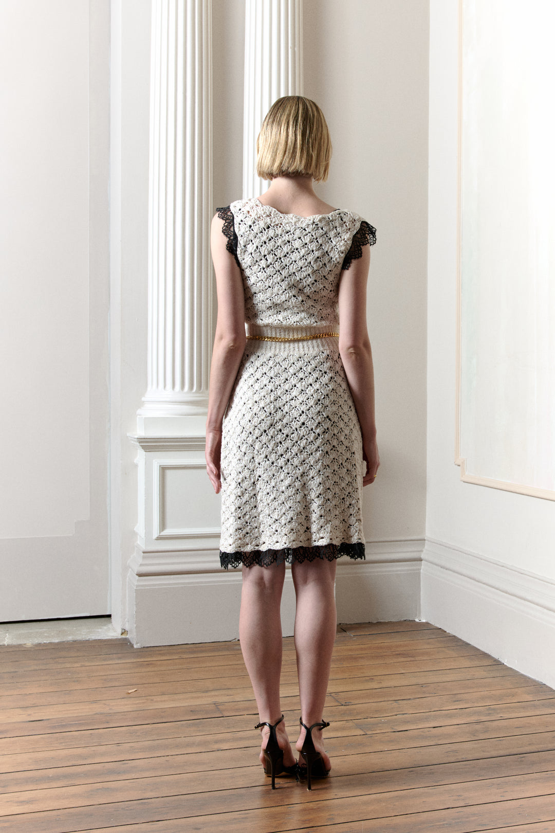 Chanel Silk Blend Knit Cream Dress by Karl Lagerfeld (SS 2008)