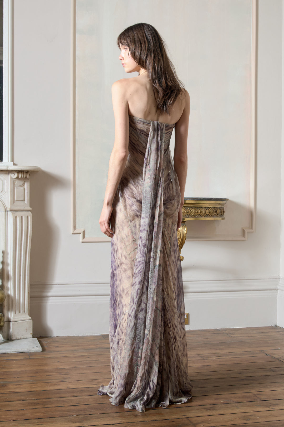 Alexander McQueen Layered Chiffon Evening Dress (AW 2004)