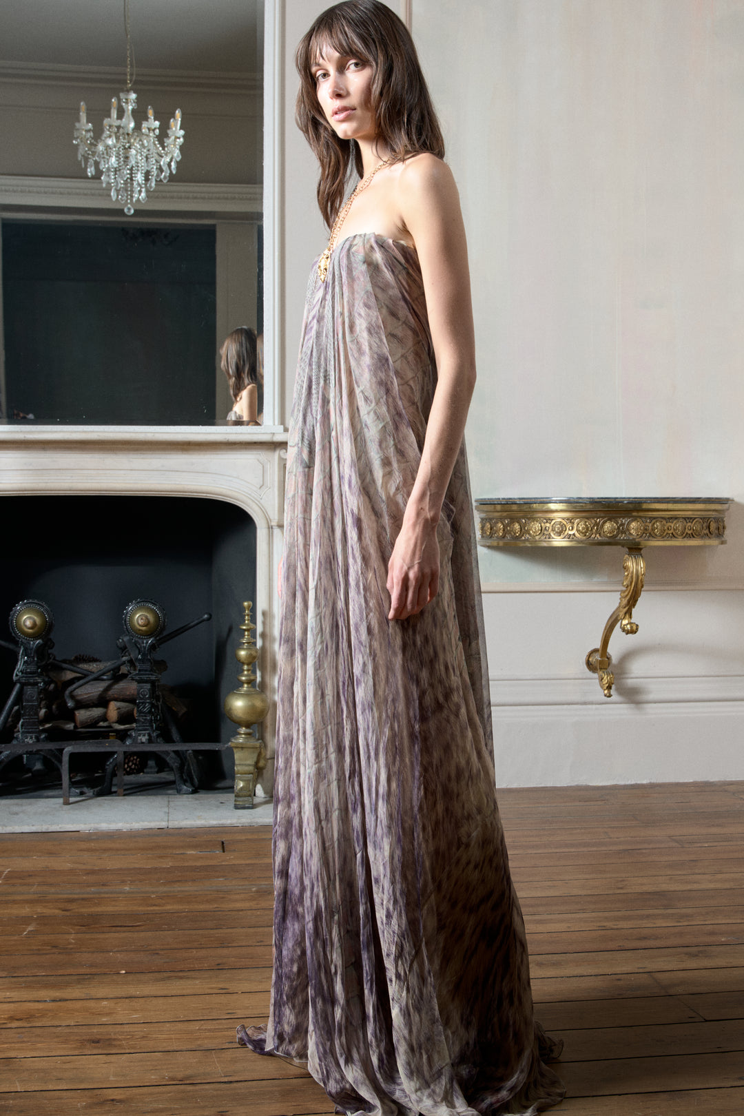 Alexander McQueen Layered Chiffon Evening Dress (AW 2004)
